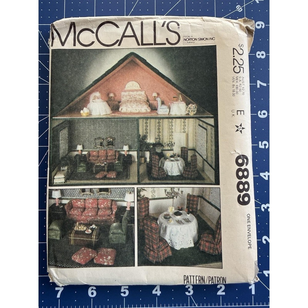 McCall's Pattern‎ 6889 Doll House Craft Package Uncut FF